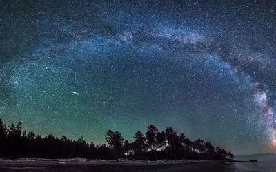 Starry Night Cave Wallpaper 4K, Space category