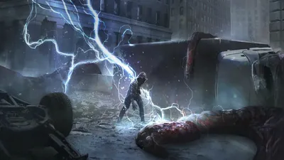 Lightning Dark Men Wallpaper 4K, Black/Dark category