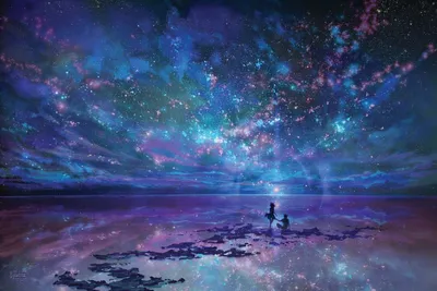 Starry Night New Wallpaper 4K, Space category