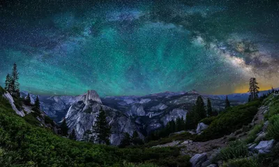 Starry Night Com Wallpaper 4K, Space category