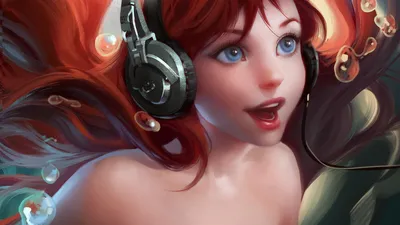 Calm Ariel Wallpaper Technology Wallpaper 4K 1920x1080 Hd, Pc, Desktop, Wallpaper, Featuring, Ariel, From, The, 1989, Movie, Little, Mermaid, Gray, Ultrawide, Full HD