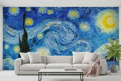 Van Gogh Starry Wallpaper 4K, Space category