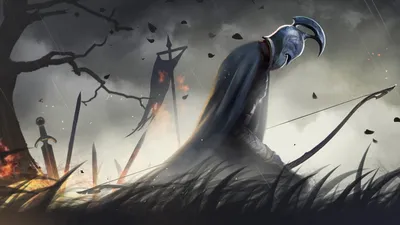 Crisp Dark Wallpaper Black/Dark Wallpaper 4K 1920x1080 A, Dark, Atmospheric, Fantasy, Scene, Featuring, Knight, Cloaked, Shadow, Set, Against, Backdrop, White, Ultrawide, Full HD