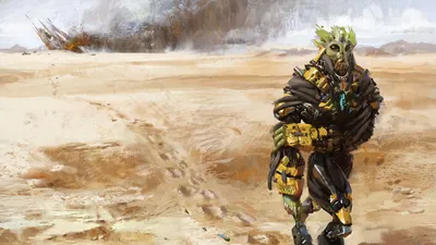 Radiant Sci Wallpaper Nature Wallpaper 4K 1920x1080 Sci-fi, Alien, In, Rugged, Armor, Strides, Across, A, Desolate, Desert, Landscape, Beneath, White, Ultrawide, Full HD