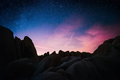 Starry Night Com Wallpaper 4K, Space category