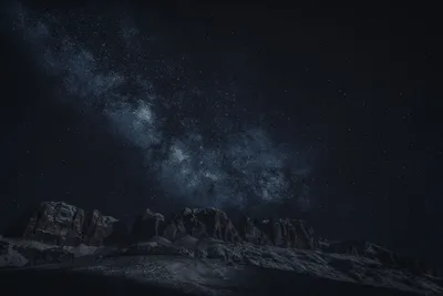 Canion Mountains Night Wallpaper 4K, Space category