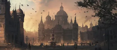 Sleek Fantasy Wallpaper World Wallpaper 4K 2517x1080 Hd, Pc, Desktop, Wallpaper, Of, A, Fantasy, City, Dusk, Grand, Domed, Buildings, Gray, Ultrawide, Full HD