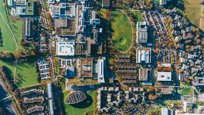 Aerial Man Cityscape World Wallpaper 4K 1920x1080 Hd, Pc, Desktop, Wallpaper, And, Background, Aerial, View, Man-made, Cityscape, Buildings, Streets, Brown, Gray, Ultrawide, Full HD