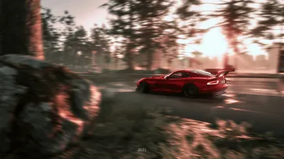 Red Dodge Viper Gts Cars Wallpaper 4K 1920x1080 Red, Dodge, Viper, Gts, Racing:, Through, A, Sunlit, Forest, Road, Motion-blurred, Shot, White, Ultrawide, Full HD