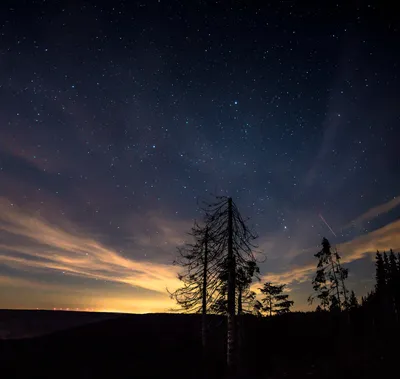 Starry Night Com Wallpaper 4K, Space category