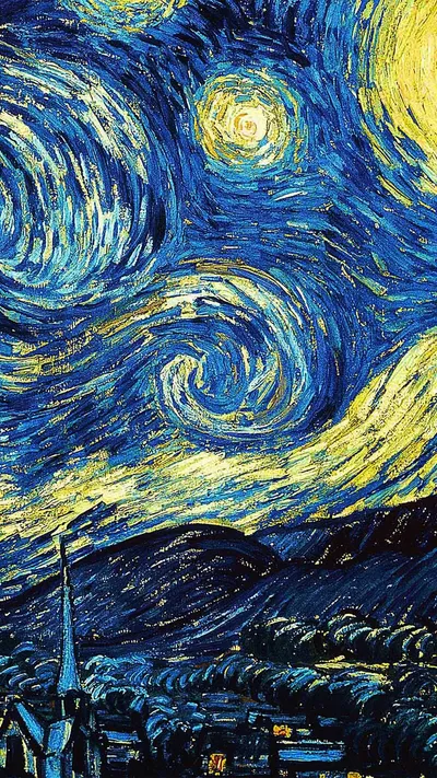 Starry Night Com Wallpaper 4K, Space category