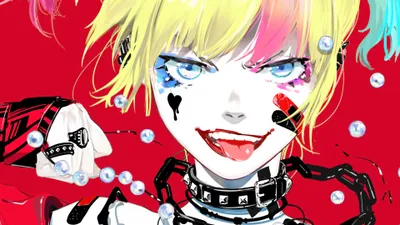 Stylized Artistic Rendition Abstract Wallpaper 4K 3840x2160 Stylized, Hd, Wallpaper, Featuring, An, Artistic, Rendition, Of, Harley, Quinn, Vibrant, Red-and-yellow, White, Red, Ultrawide, 4K