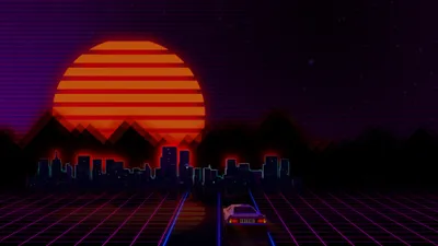 Radiant Artistic Wallpaper World Wallpaper 4K 3840x2160 Artistic, Retrowave, 4K, Ultra, Hd, Pc, Desktop, Wallpaper, Retro, Car, Drives, Neon, Red, Orange, Ultrawide