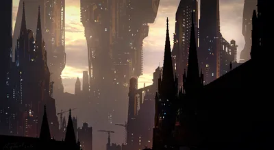 Sci City Towering World Wallpaper 4K 1970x1080 Hd, Pc, Desktop, Wallpaper, Of, A, Sci-fi, City, Sci, Towering, Skyscrapers, Brown, Ultrawide, Full HD