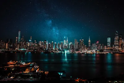 Panoramic Night City Space Wallpaper 4K 6000x4000 5k, Ultra, Hd, Pc, Desktop, Wallpaper, Panoramic, Night, City, Skyline, Illuminated, Skyscrapers, Brown, Landscape, 4K