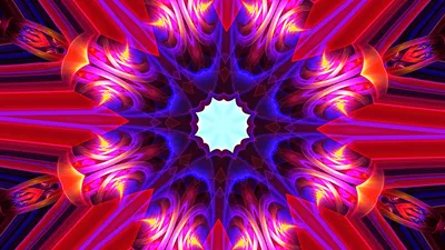 Vibrant Abstract Kaleidoscope Space Wallpaper 4K 1920x1080 Vibrant, Abstract, Kaleidoscope, In, Magenta, Purple, And, Cyan, Glowing, Central, Star, Desktop, Red, White, Ultrawide, Full HD