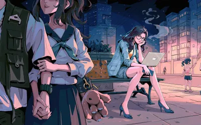 Fantasy Themed Woman School Fantasy Wallpaper 4K 3840x2400 A, Fantasy-themed, 4K, Ultra, Hd, Wallpaper, Featuring, Woman, School, Uniform, Holding, Hands, Gray, Ultrawide