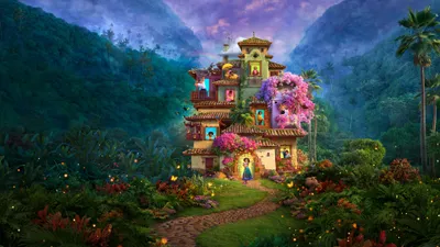 Bold Magical Wallpaper Nature Wallpaper 4K 3840x2160 4K, Ultra, Hd, Pc, Desktop, Wallpaper, Of, The, Magical, House, Movie, Encanto, Gray, Ultrawide