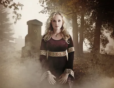 Liv Kristine Standing Nature Wallpaper 4K 3000x2309 Hd, Pc, Desktop, Wallpaper, Featuring, Liv, Kristine, Standing, Misty, Forested, Area, Tombstone, White, Square, QHD