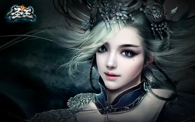 Fantasy Themed Woman Vibrant Fantasy Wallpaper 4K 1920x1200 A, Stunning, Fantasy-themed, Hd, Desktop, Wallpaper, Featuring, Woman, Vibrant, Hair, Striking, Blue, White, Ultrawide, Full HD