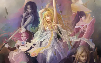 Fantasy Themed Group Women Ethereal Fantasy Wallpaper 4K 1920x1200 Fantasy-themed, Hd, Pc, Desktop, Wallpaper, Featuring, A, Group, Women, Ethereal, Mystical, Appearances, Gray, Ultrawide, Full HD