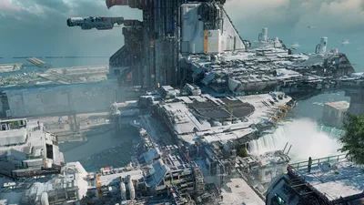 Detailed Sci Cityscape Sprawling Wallpaper 4K, Technology category