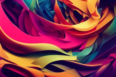 Bold Art Wallpaper Abstract Wallpaper 4K 2304x1536 Ai, Art, Cgi, Abstract, Colorful, Texture, And, Pattern, Layered, Ribbon-like, Forms, Vivid, Red, Landscape, Full HD