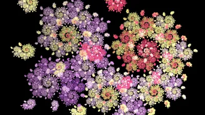 Calm Abstract Wallpaper Abstract Wallpaper 4K 1920x1080 Hd, Pc, Desktop, Wallpaper, Abstract, Fractal, Pattern, Of, Colorful, Floral, Clusters, Purple, Black, Gray, Ultrawide, Full HD