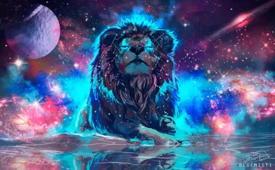 Cool Cave Lion Wallpaper 4K, Animals category