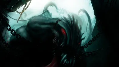 Beast Water Demon Dark Fantasy Wallpaper 4K 1920x1080 Beast, Water, Demon, Dark, Fantasy, Creature, Desktop, White, Ultrawide, Full HD