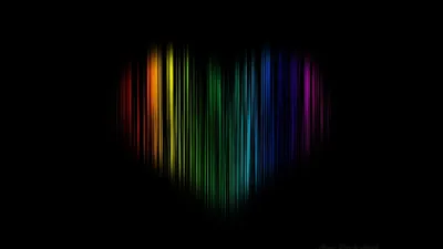 Abstract Colorful Heart Shaped Design Abstract Wallpaper 4K 1920x1080 Abstract, Colorful, Heart-shaped, Design, Of, Vertical, Neon, Lines, Rainbow, Colors, Black, Desktop, Blue, Ultrawide, Full HD