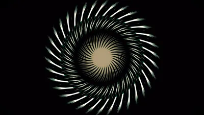 Radiant Black Wallpaper Technology Wallpaper 4K 1920x1080 Black, Abstract, Digital-art, Swirl:, Circular, Spiral, Of, Feathered, Blades, Around, Muted, Gray, Ultrawide, Full HD