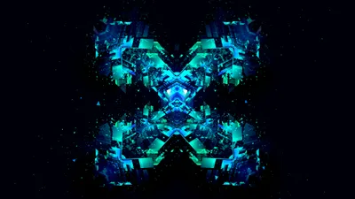Calm Abstract Wallpaper Abstract Wallpaper 4K 2560x1440 Abstract, Faceted, Teal-and-cyan, Crystalline, X, On, Black, Glowing, Geometric, Shards, Particles, Quad, Yellow, Pink, Ultrawide, QHD