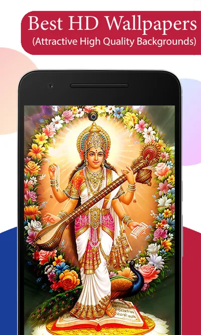 Saraswati Mata Apk Abstract Wallpaper 4K 1020x1700 White