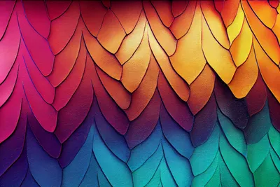 Crisp Colorful Wallpaper Abstract Wallpaper 4K 2304x1536 Colorful, Ai-generated, Cgi, Abstract, Texture, Of, Overlapping, Scale-like, Patterns, Rainbow, Gradients, Cool, Red, Brown, Landscape, Full HD
