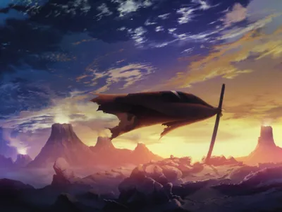 Bright Anime Wallpaper Nature Wallpaper 4K 1600x1200 Hd, Desktop, Wallpaper, Featuring, An, Anime, Scene, From, Tengen, Toppa, Gurren, Lagann, White, Landscape