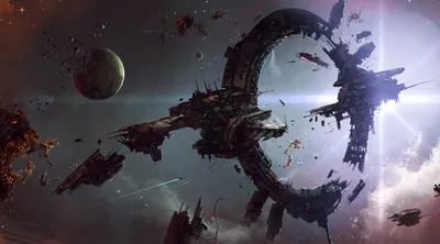 Star Citizen Video Game Shattered Space Wallpaper 4K 2560x1421 Hd, Pc, Wallpaper, Star, Citizen, Video, Game, Scene, Shattered, Ring, Space, Station, Gray, Ultrawide, QHD