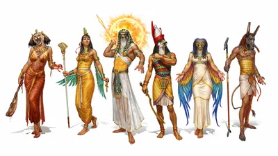Calm Fantasy Wallpaper Fantasy Wallpaper 4K 1938x1090 An, Hd, Fantasy, Wallpaper, Featuring, Egyptian, Deities:, Wadjet, Horus, Sekhmet, Isis, White, Ultrawide, Full HD