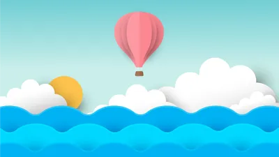 Minimalist Artistic Pink Nature Wallpaper 4K 7680x4320 Minimalist, Artistic, 8k, Ultra, Hd, Pc, Desktop, Wallpaper, Pink, Hot-air, Balloon, Floats, Teal, White, Ultrawide, 4K