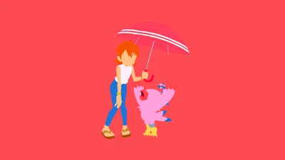 Minimalist Vector Anime Sora Takenouchi Minimal Wallpaper 4K 1920x1080 Minimalist, Vector, Anime, Hd, Pc, Desktop, Wallpaper, Of, Sora, Takenouchi, Holding, Pink, Red, White, Ultrawide, Full HD