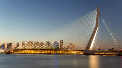 Erasmus Bridge Rotterdam Wallpaper 4K, World category