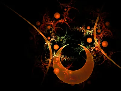 Vibrant Abstract Wallpaper Black/Dark Wallpaper 4K 1920x1440 Abstract, Orange, Fractal, Composition, With, Glowing, Spheres, And, Crescent-like, Rings, Black, Field, Brown, Red, Landscape, Full HD