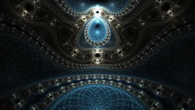 Abstract Fractal Ornate Symmetrical Abstract Wallpaper 4K 1920x1080 Abstract, Fractal, Hd, Pc, Desktop, Wallpaper, Ornate, Symmetrical, Metallic, Arches, Glowing, Blue, White, Gray, Ultrawide, Full HD