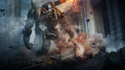 Giant Jaeger Robot Amidst Technology Wallpaper 4K 1920x1080 Hd, Pc, Desktop, Wallpaper, Featuring, A, Giant, Jaeger, Robot, Amidst, City, Battle, Gray, Ultrawide, Full HD