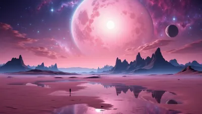 Moody Purple Wallpaper Space Wallpaper 4K 2560x1440 Purple, Moon, Gray, Pink, Ultrawide, QHD