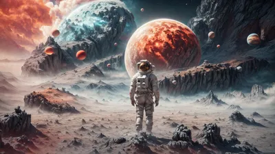 Bright Astronaut Wallpaper Space Wallpaper 4K 2560x1440 Astronaut, On, An, Alien, Planet, Gray, Ultrawide, QHD