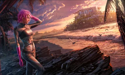 Fantasy Sci Woman Pink Fantasy Wallpaper 4K 2954x1783 A, Striking, Hd, Fantasy, And, Sci-fi, Wallpaper, Featuring, Woman, Pink, Hair, Standing, Gray, Ultrawide, QHD