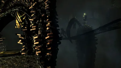 Vibrant Dark Wallpaper Games Wallpaper 4K 1920x1080 Dark, Eerie, Creature, From, The, Elder, Scrolls, V:, Skyrim, Emerges, Shadows, Desktop, Brown, Gray, Ultrawide, Full HD