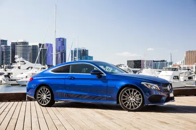 Golden Blue Wallpaper World Wallpaper 4K 4096x2731 Blue, Mercedes‑benz, C‑class, Coupe, Parked, On, A, Wooden, Mercedes, Benz, Class, Marina, White, Landscape, 4K