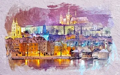 Prague Castle River Artistic City Fantasy Wallpaper 4K 1920x1200 Prague, Castle, River, Artistic, City, Hd, Desktop, Wallpaper, White, Ultrawide, Full HD